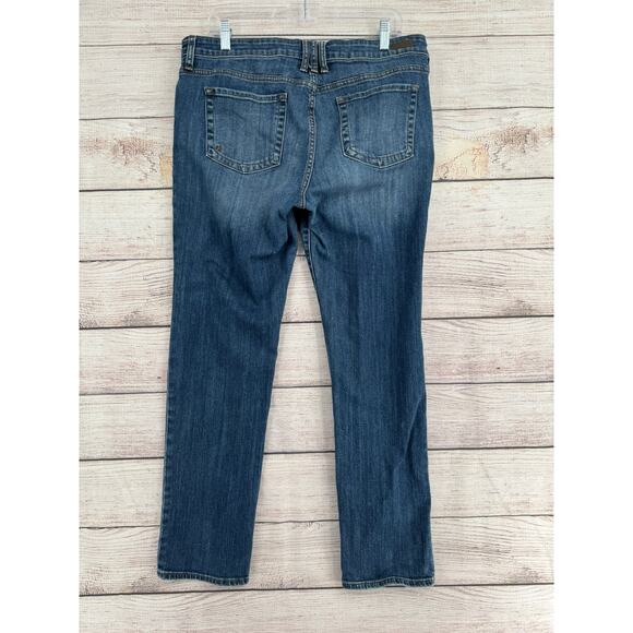 Kut from the Kloth Whiskered Straight Leg Jeans Womens 14 Blue Medium Wash - Picture 2 of 11